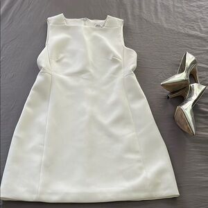 Zara White Sheath Mini Dress for Weddings